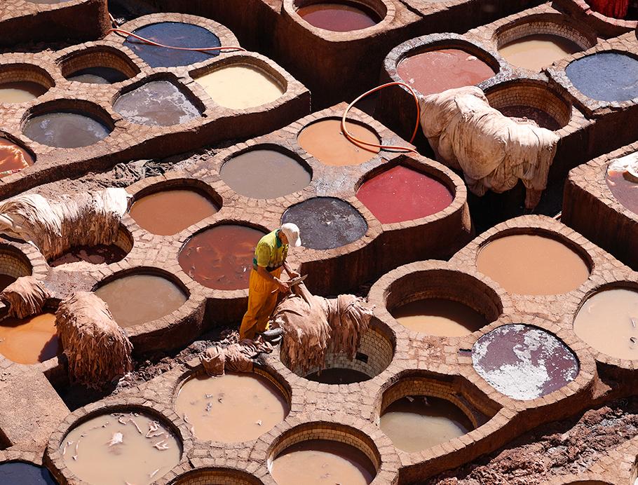 Tanneries in Fez, Morocco by Kate Sharpe